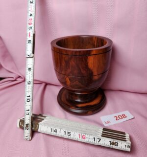 o208- Wood Vase from Haiti