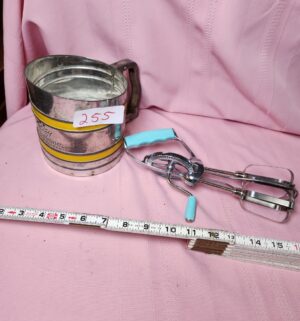 o255- mid century flour sifter, mixer