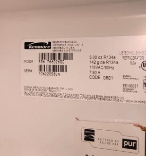 o302- Kenmore Elite French Door Refrigerator. Ice Maker/works. - Image 6