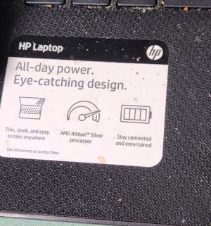v14- HP Laptop Model 14-fq0013dx. With charger, holds charge. Locked. Factory Reset required. - Image 3