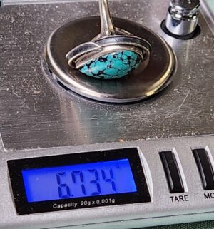 v85- Navajo Hopinka Arts Turquoise & Sterling Silver Ring - Image 4