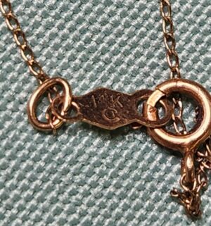 v89- Love Necklace 14k gold, Genuine Diamond. - Image 4
