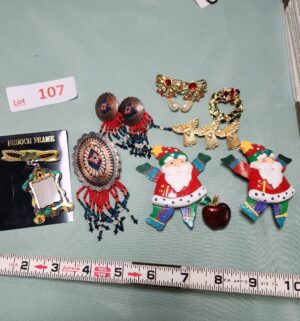 v107- Pins, Earrings