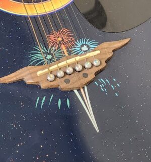 v128- Stunning Esteban Celebration Fireworks Limited Edition Acoustic/Electric Guitar 2008. 1055/15000 made - Image 3