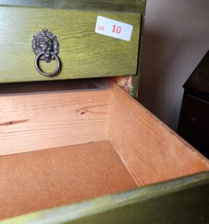 w10- Newer Dresser, repainted, lion head hardware - Image 5