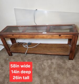 w11- Glass Top sofa table