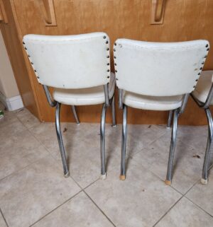 w30- Original Chrome Leg Set of Dining Chairs. Mid Century. Great Shape - Image 4