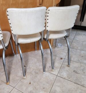 w30- Original Chrome Leg Set of Dining Chairs. Mid Century. Great Shape - Image 5
