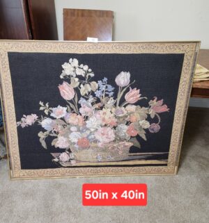 w48- Vintage Framed Tapestry