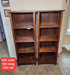 w55- Pair of newer bookcases