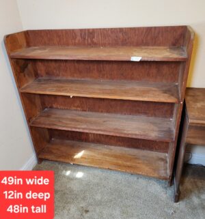 w60- Antique Wooden Bookcase