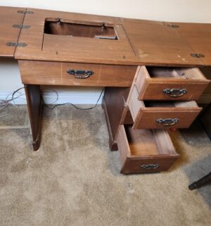 w61- Vintage Sewing Cabinet - Image 3