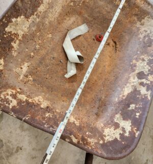 w77- Antique 1800s iron wheelbarrow. Very good shape - Image 3