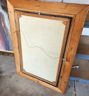 w85- floral still life in an ornate gold frame. Signed - Image 3