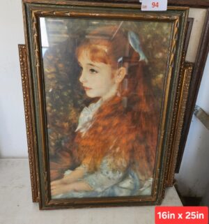 w94- Antique Print, Portrait of Irene Cahen D Anvers.