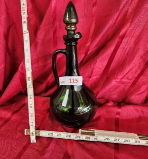 w115- Green Glass Decanter