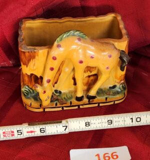 w166- 1950s Cameron Pottery Horse and Foal Dresser