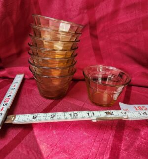 w185- Vintage Amber Glass Dishes