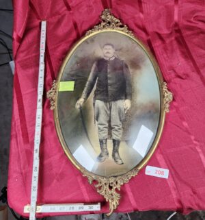 w208- Antique 1800s Frame with Domenico Catallo 1910 Italian Army