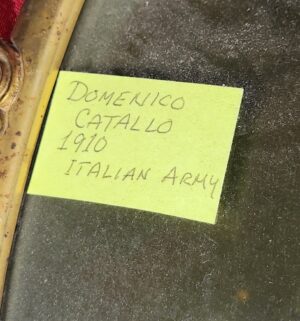 w208- Antique 1800s Frame with Domenico Catallo 1910 Italian Army - Image 3
