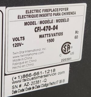 w231- Electric Fireplace Heater - Image 3