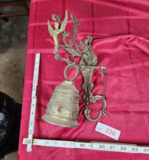 w236- vintage brass monastery or wall-mounted bell