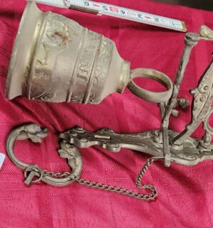 w236- vintage brass monastery or wall-mounted bell - Image 5
