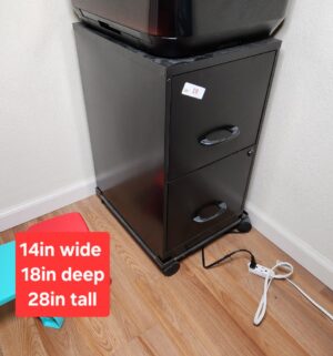 x19- Rolling file cabinet. No contents