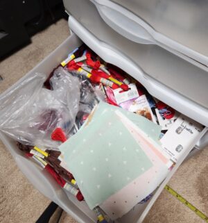 x37- storage cubbies w/ sewing supplies - Image 3
