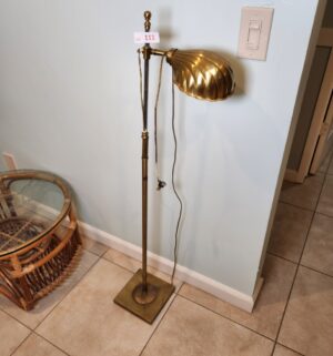 x111- Shell Shade Brass Floor Lamp
