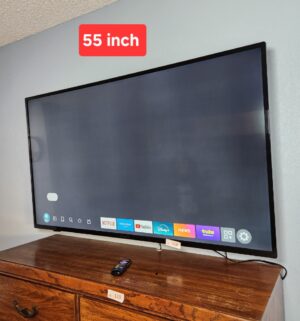 x118- 55 inch Insignia Smart TV w/ remote w/ wall mount