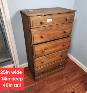 x120- Vintage Dresser. No contents