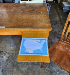 x202- antique desk w/ chair - Image 4