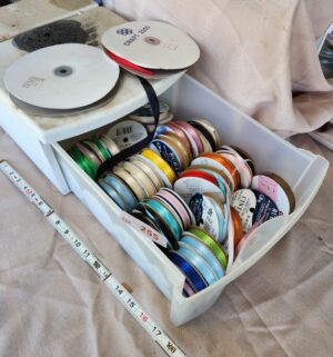 x255- storage drawer of ribbon
