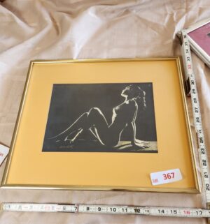 x367- vintage nude photgraph. Signed