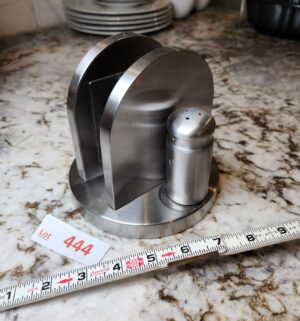 x444- stainless napkin holder/ shakers