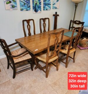 x450- stunning farmhouse style 6 chair dining table