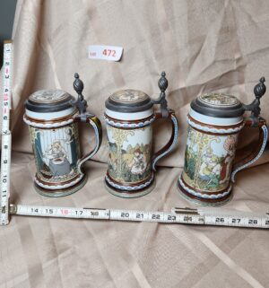 x472- Villeroy & Boch Brothers Grimm Tales lidded steins