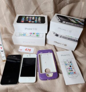x478- iPhone 5s & 6s and 4 empty boxes, no chargers