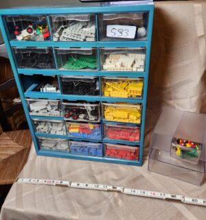 x533- storage drawers full of 1980s legos