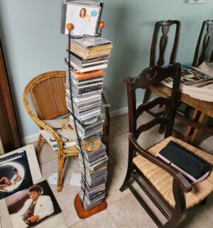 x615- CDs and holder