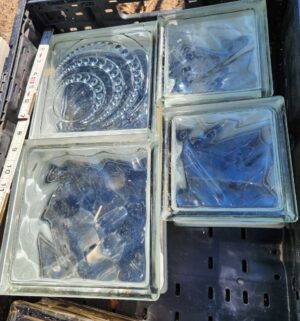 y1- Vintage mis-match glass blocks. No wagon - Image 3