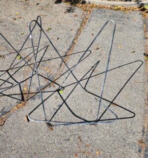 y3- Mid Century Butterfly Chair Frames. Extra Large Set of 3 - Image 3