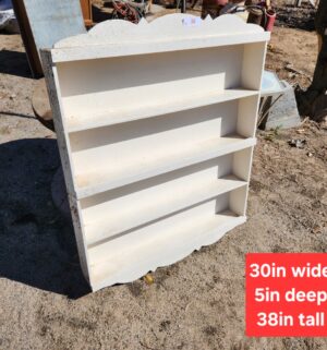 y38- antique wooden wall shelf - Image 1