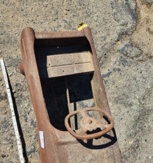 y57- Antique Murray Fire Chief flat front pedal car. - Image 2
