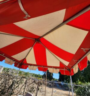 y61- Vintage Fire Chief Canopy. w/ extra canopy. Excellent Condition! - Image 2