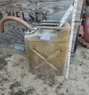 y73- antique green fuel can - Image 1