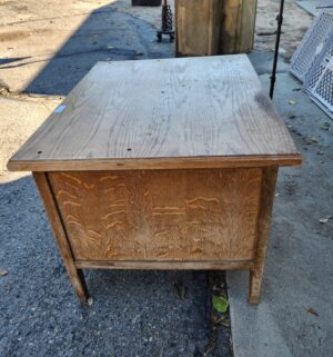 y117- antique tiger oak desk - Image 2