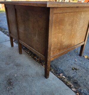 y117- antique tiger oak desk - Image 3