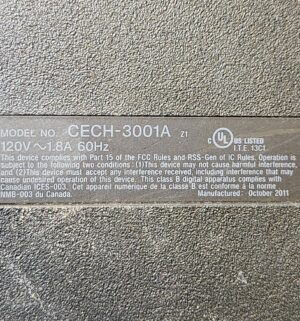 y143- PS3 Console. No cords, Model CECH-3001A - Image 2